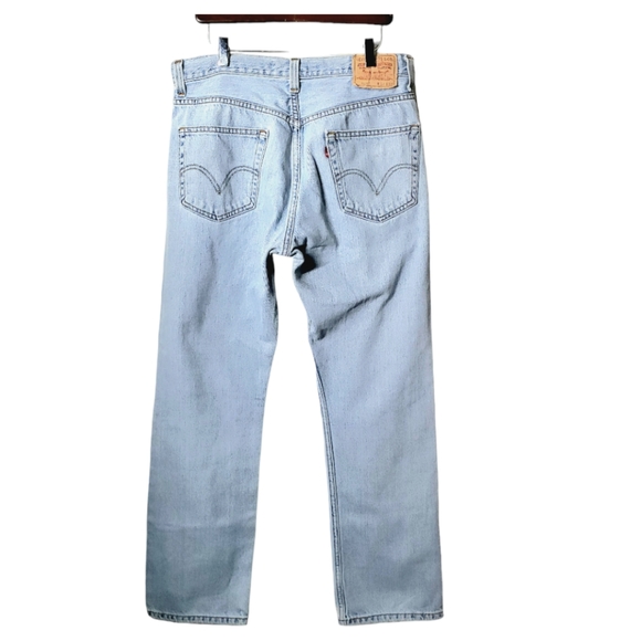 Levi's Vtg 90'S 505 Straight Leg Light Wash Men's Jean's Sz:34x32 (Rare Red Tab) - Picture 2 of 16